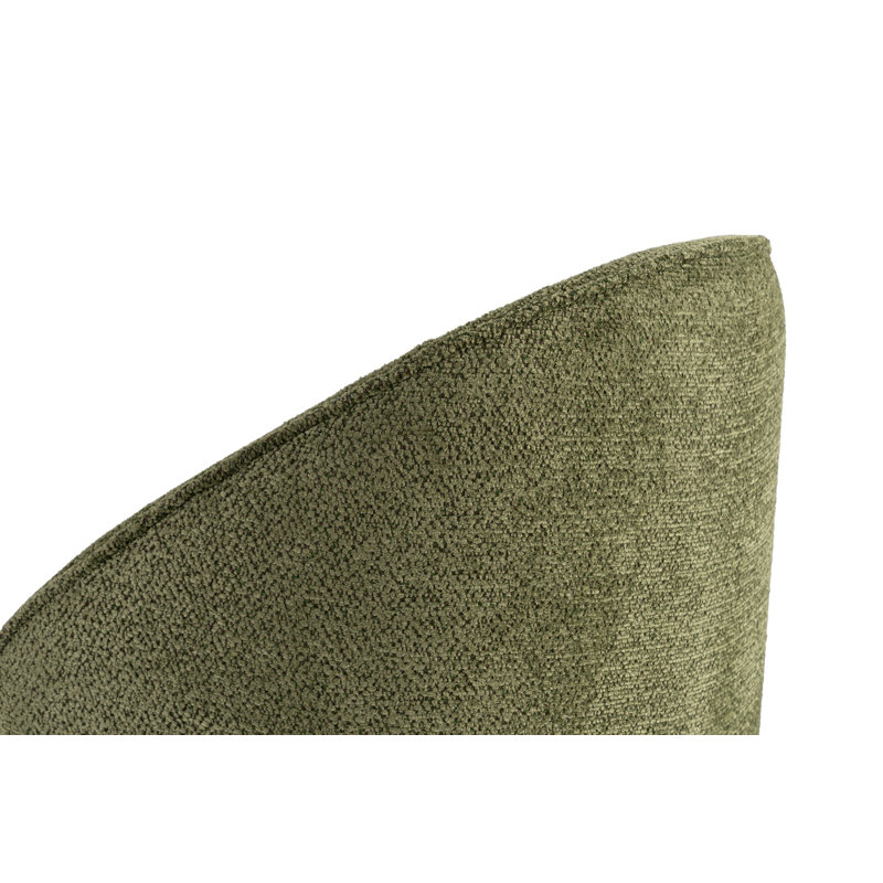 Modern Chair Set (2 Pieces), Green & Light Oak, 18.9 x 33.9 x 22.8 inches | 100% Beech Tree Frame & 100% Cotton Chenille Fabric, Seat Height: 18.9 inches | Stylish Scandinavian Design for Home & Office