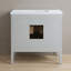 Meuble-lavabo autoportant 36 po avec comptoir en pierre reconstituée de 1,4 po d'épaisseur et structure en bois massif, gris discret
