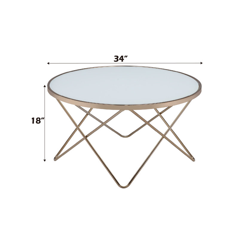 Table basse Valora, Clear, Champagne