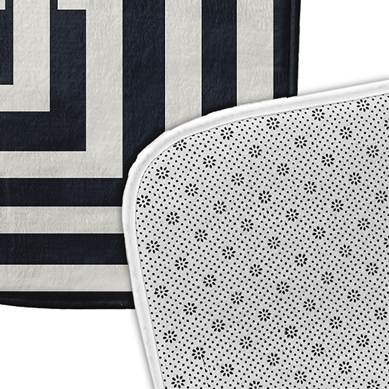 Tapis de bain Nantucket, L 21 po x L 34 po, Noir