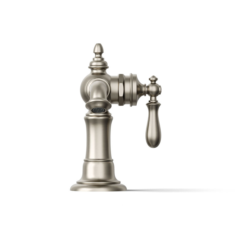 Artifacts® Single Hole Bathroom Faucet with Drain Assembly, Vibrant Brushed Nickel