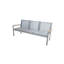 Tribeca Aluminum Teak Sling Stacking 3 - Seater Sofa-2036654158