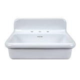 Nantucket Sinks 27.75'' Fireclay Specialty Bathroom Sink with Overflow