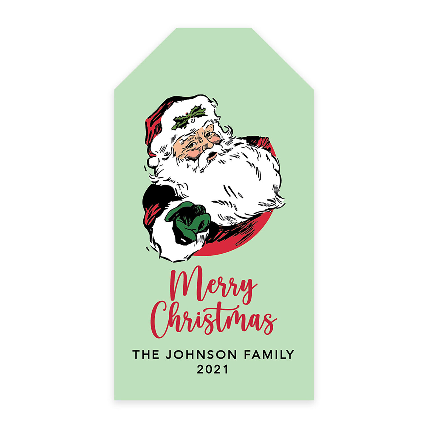 The Holiday Aisle® Custom Self Adhesive Classic Merry Christmas Vintage ...