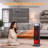 Space Heater 1500W Oscillating Ceramic Tower, Portable Electric Heater with 3D Flame Effect & Remote Control, 12H Timer & Overheat Protection for Large Room, Bedroom & Office