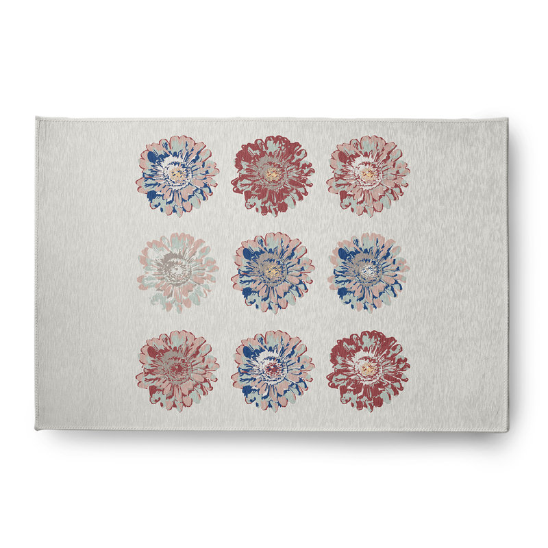 Tapis en chenille à motif floral Gypsy, Rectangle 4 pi x 6 pi