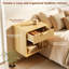 Floating Nightstands Set of 2 Wall-Mounted Bedside Tables Oak 40x34x29cm Fluted Drawer Open Shelf Soft-Close