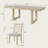 7-Piece Farmhouse Extendable Dining Table Set, 78" Rustic Wooden Table with 6 Upholstered Chairs-794432025-794432029