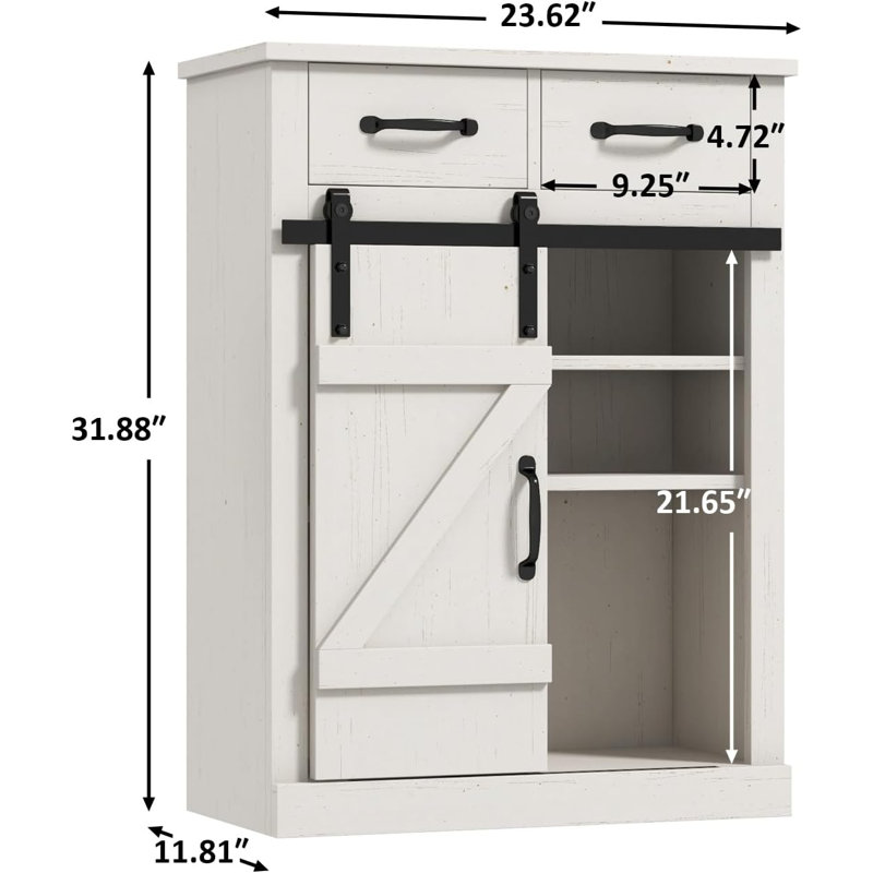 David-Junior Accent Cabinet, White