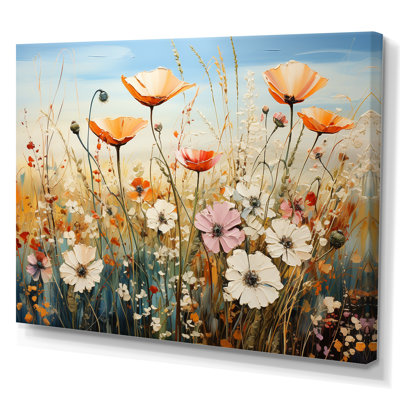 Fleurs sauvages, symphonie florale sur toile