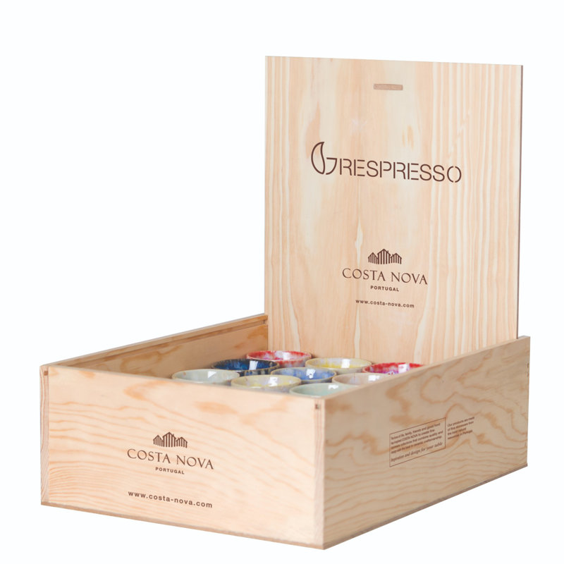 Boîte en bois 40 tasses à espresso