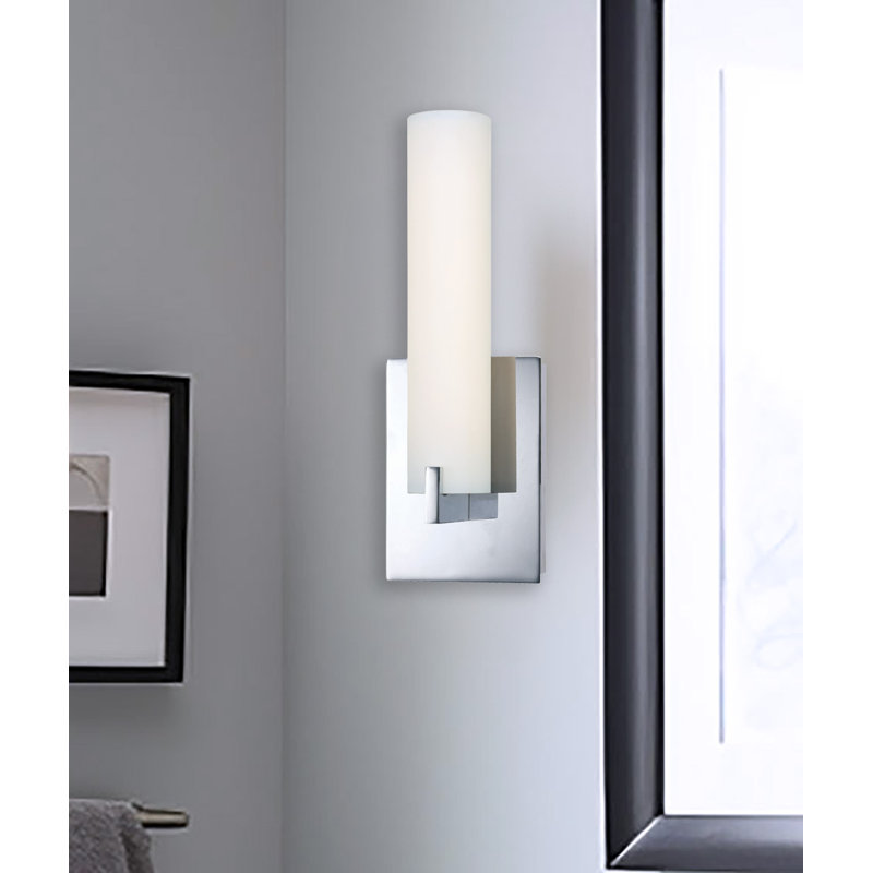 Armiah Aluminum Armed Sconce, Chrome, LED 