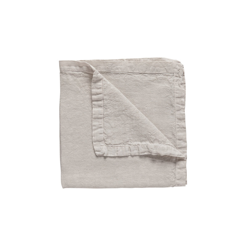 Maria Linen Rectangle Placemat, Cloud Gray