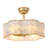 19.7" 6-Light Scalloped Capiz Shell Ceiling Fan