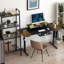 Marqel Adjustable Metal Base Computer Desk