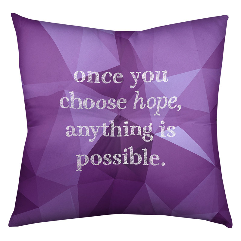 Reversible Throw Pillow, 26" H x 26" W, Amethyst