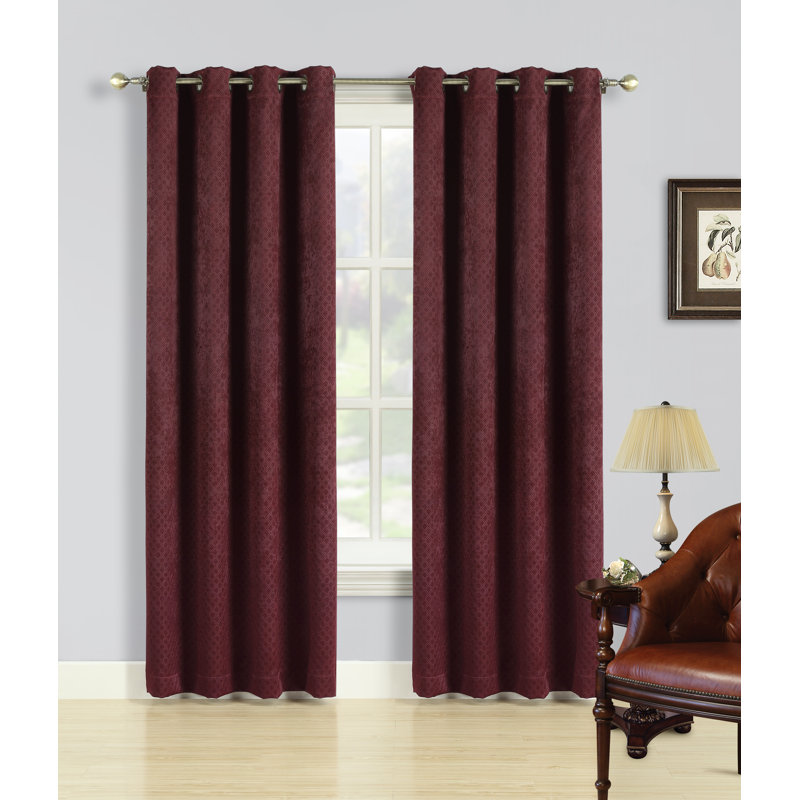 Blackout Single Curtain Panel, Burgundy