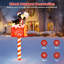 4.8 FT Christmas Lighted Penguin on Mailbox with 100 LED White Lights,Ground Stakes