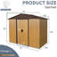 Remise de rangement en métal 8 pi x 4 pi avec fonction de circulation d'air - café pour la cour arrière - aire de patio-122098417