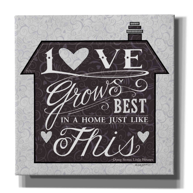 «In a Home» par Deb Strain, art mural sur toile, H 37 po x l 37 po x P 1,5 po