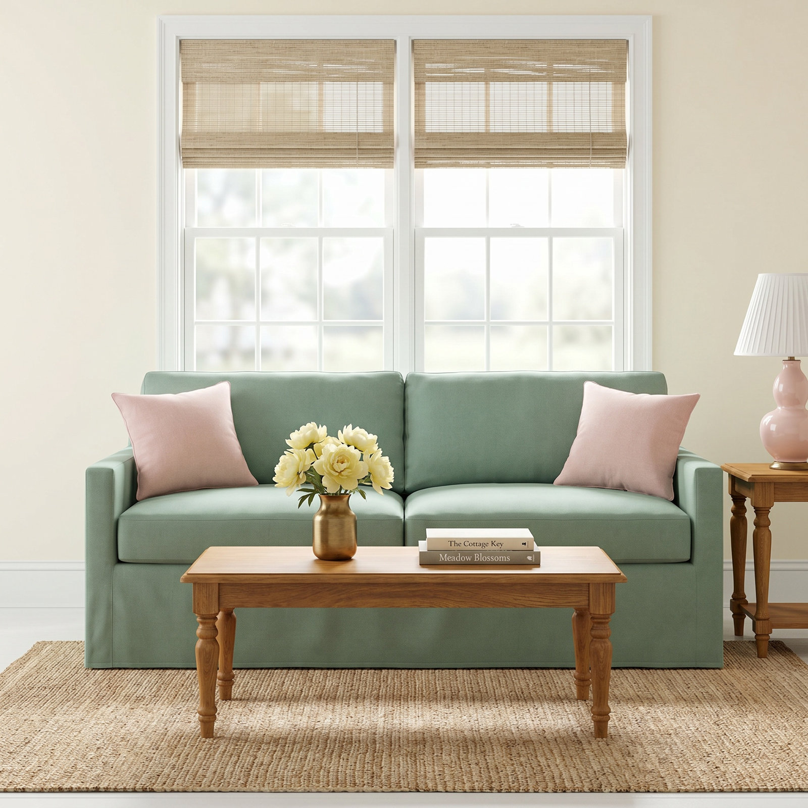 Savannah 84'' Upholstered Sofa, Bayou Spray Canvas