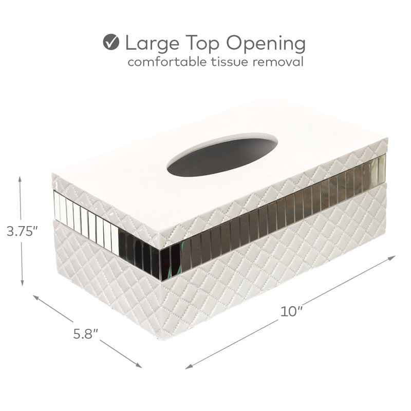 Quilted Mirror Tissue Box Cover