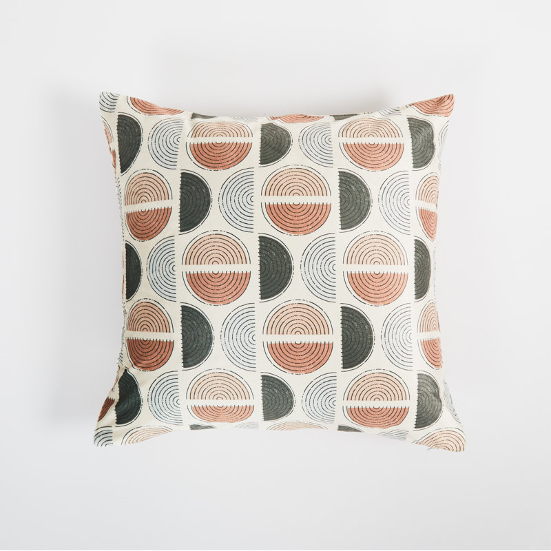 Brown Half Circle Throw Pillow 18"