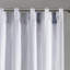 Panneau de rideau imprimé poly avec rayure et doublure touffetées blanc / bleu marine 50 po x 95 po-1559794634