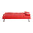 67 - Inch Multifunctional Red Double Folding Bed For And Living Space, Turns Into Fast, Multiple Adjustable Comfort Levels, Soft Fabric, Metal Leg Support With Design Small Apartments, Back To-1405397841