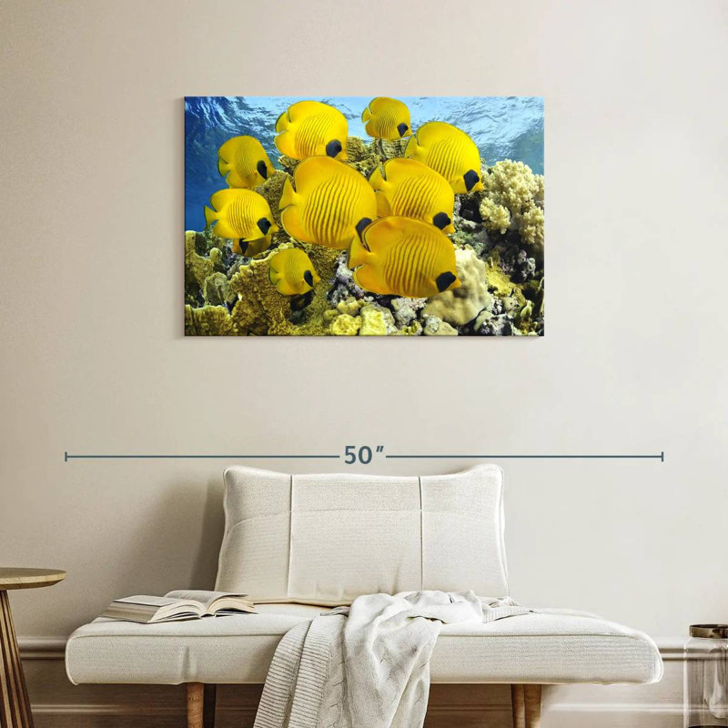 Crowle Yellow Fish, 24" H x 36" W