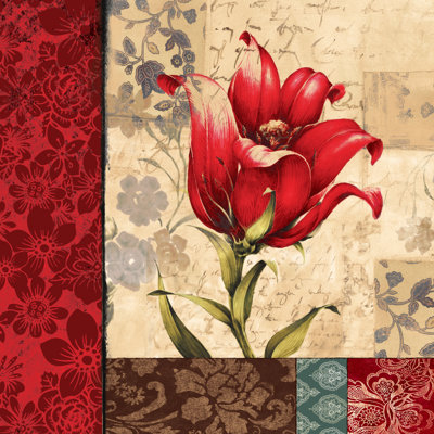 Red Updated Traditional - Wrapped Canvas Print