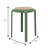 Alysoun Stackable Round Plastic Stool – Lightweight Backless Chair, Portable Extra Seating Dining Stool for Indoor, Patio, Garden, Poolside-1392463431