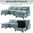 106" U Shaped Sectional Sofa Set with Storage Ottoman & USB Ports, Modular Cloud Couch with Chaise Lounge & Pillows-531142182