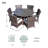 Artherine 6 - Person Wicker Patio Dining Set with Round Table , Cushions Included-1834966843