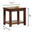 Table de bout moderne avec tablette ouverte
