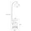 Ambre + blanc + café + acrylique brun-noisette + bois massif + lampes de plancher sans fer