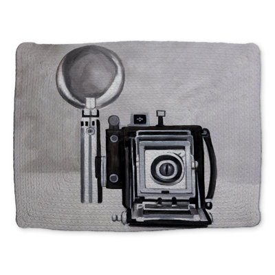 Antique Camera Vintage Braided Polyester Placemat - Home Decor