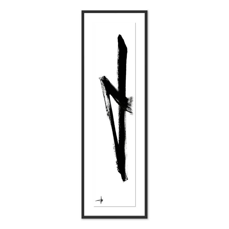 Caring Print by Johan Gert Manschot, Black, 60" H x 19" W x 2.5" D