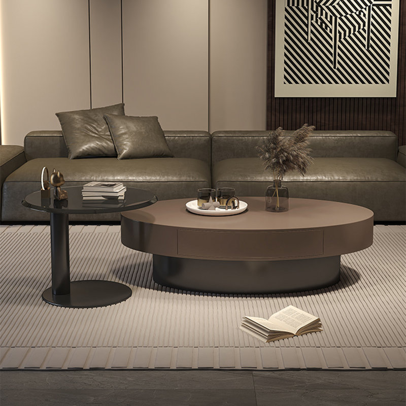 Table basse moderne et simple ovale, Café
