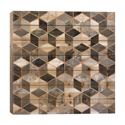 «Black and White Cubes», impression sur toile tendue