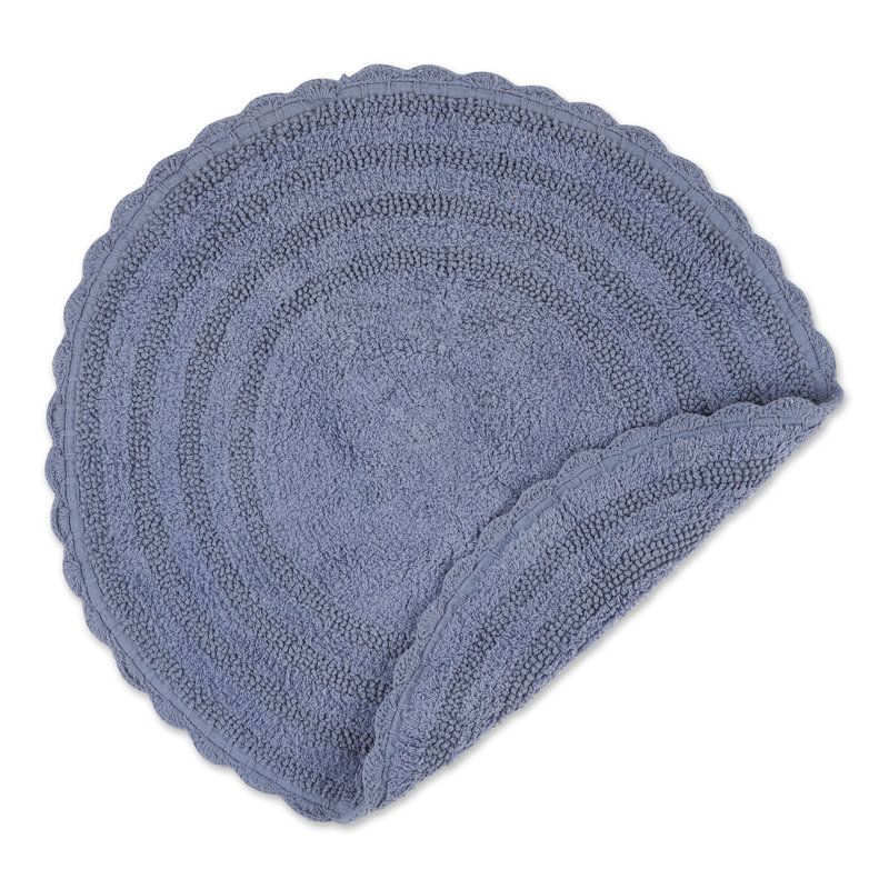 Hoang Cotton Bath Mat, Stonewash Blue