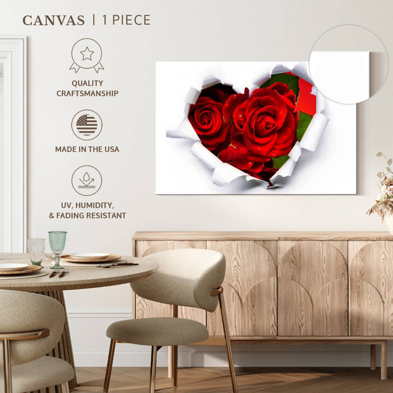 Harnek Heart Shaped Rose Bouquet, 34" H x 51" W