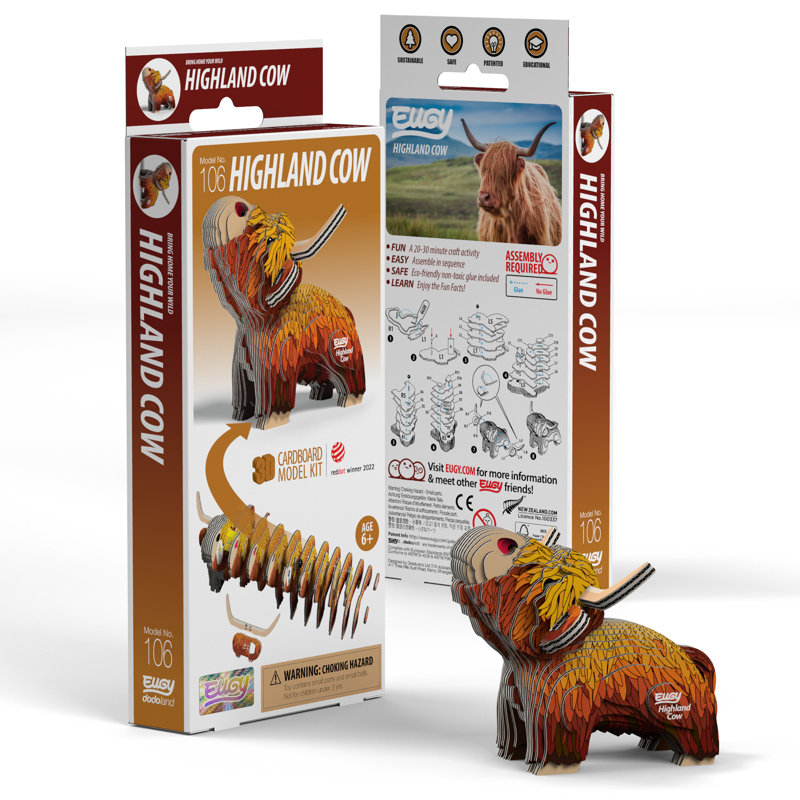 Casse-tête EUGY Highland Cow 3D