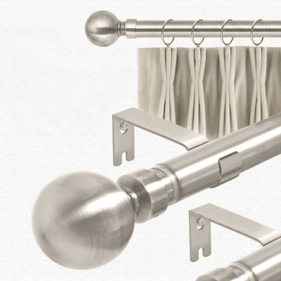 Adjustable Plain Metal Ball Curtain Rod
