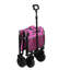 Chariot convertible 4 roues pliable rose avec banquette et fermetures à glissière latérales-130067544