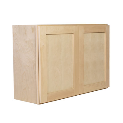 Unfinished Ready To Assemble Solid Wood Shaker Kitchen Wall Cabinet — 36″ W × 30″ H × 12″ D — W3630