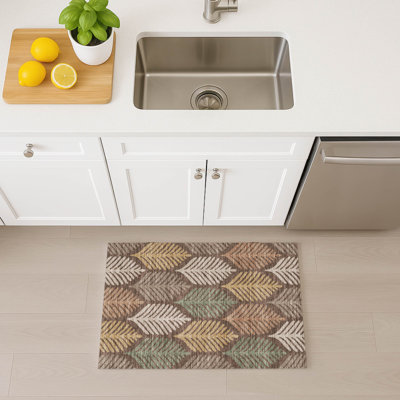 Tapis floral intérieur / extérieur lavable à la machine Chantille ACN2515
