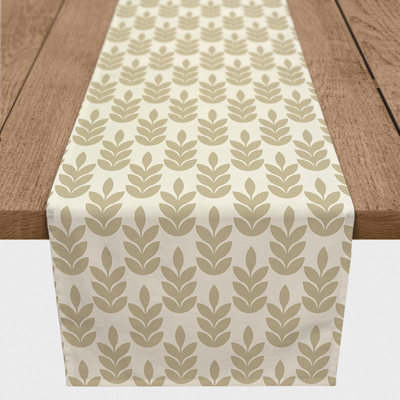 Linge de table Ailine, L 90 po x P 16 po, Or, Motif floral