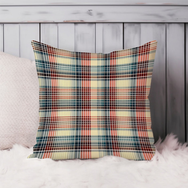 Retro Plaid Pattern  IX, 18"H x 18"W