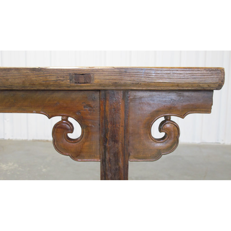 61" Long Elm Wood Console Table